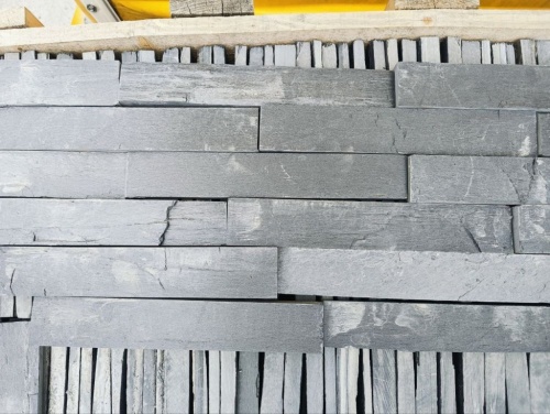 Плитка чёрная из натурального камня фасадная 30 см * 5 см, толщина 7 мм -30 мм купить в Курске