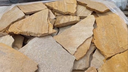 Плитняк златолит жёлтый для цоколя купить в Курске