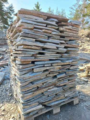 Плитняк златолит серебристый для цоколя, отмостки купить в Курске