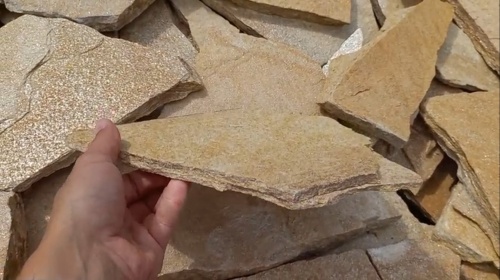 Плитняк златолит жёлтый для фасада 1,5-3 см купить в Курске